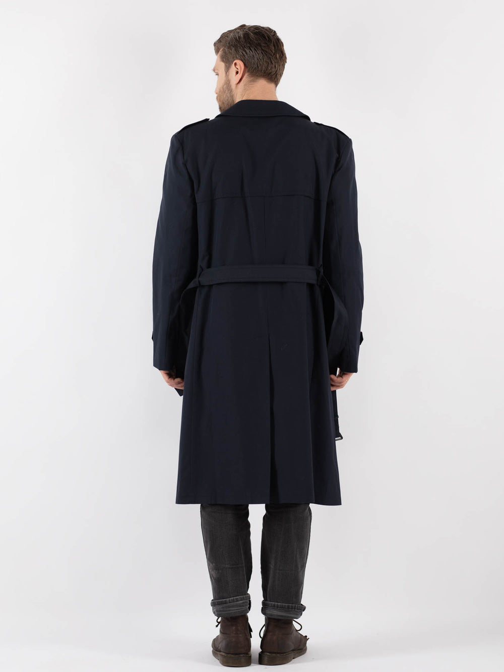 Vintage 70's Men Trench Coat in Blue