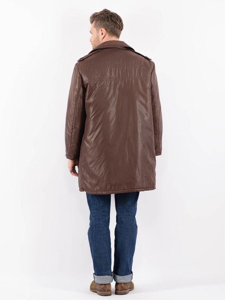 Vintage 70's Men Trench Coat in BrownZ1502