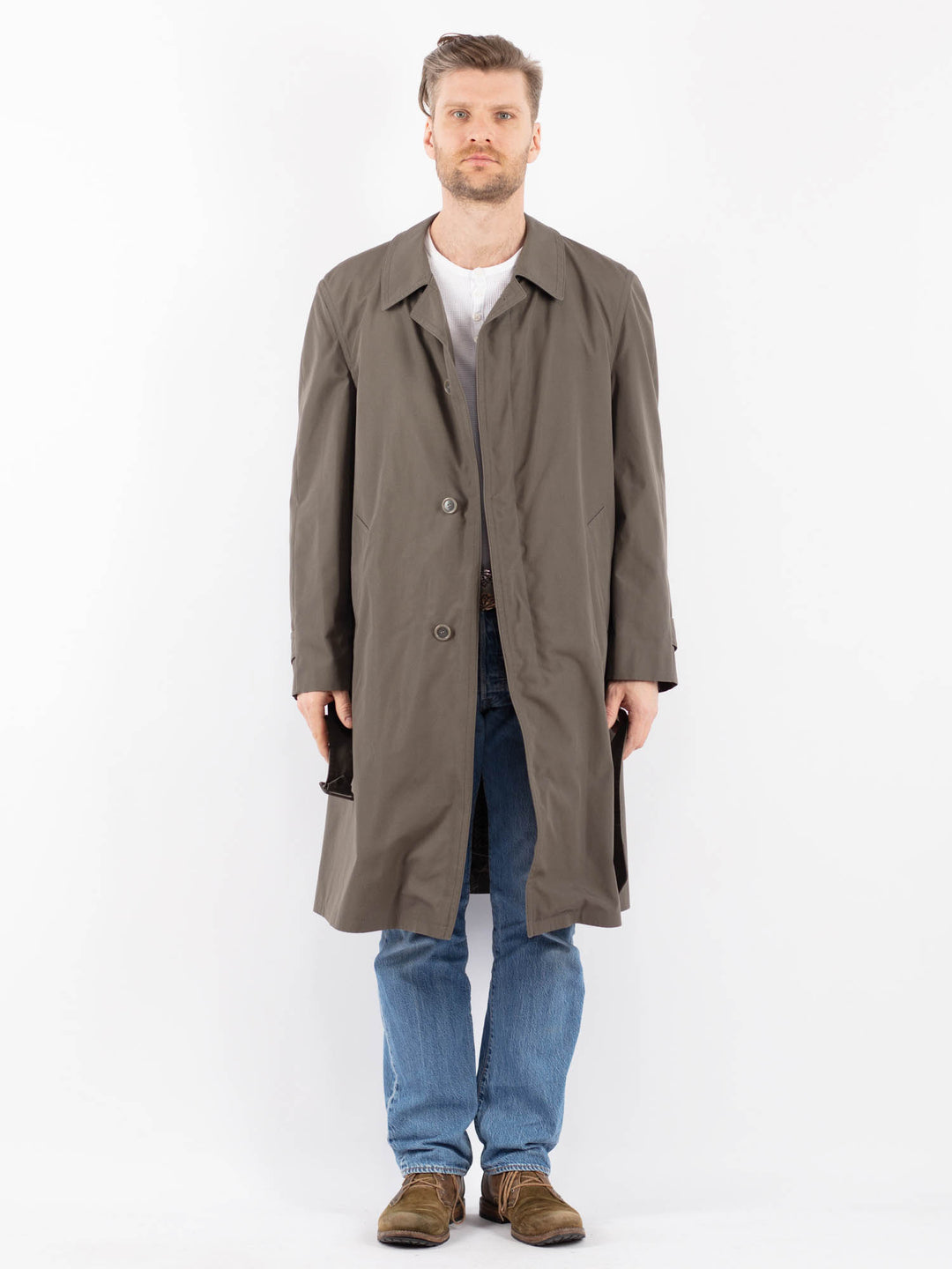 Vintage 70's Men Mac Coat in BeigeZ1470