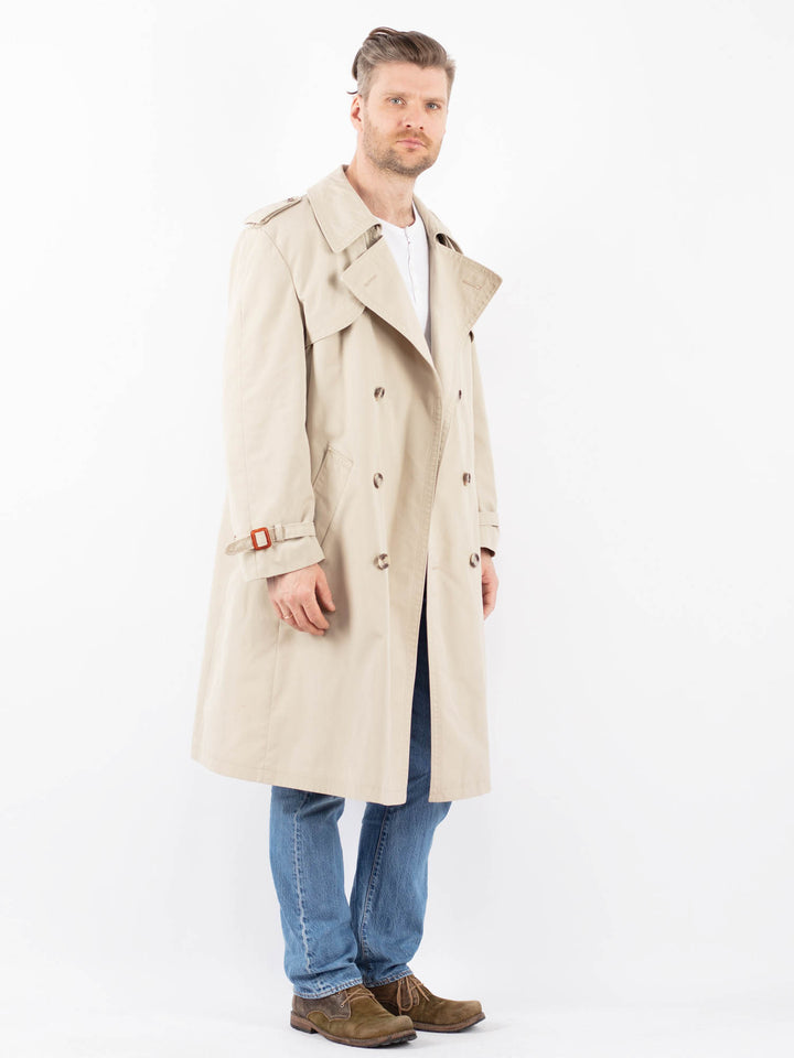 Vintage 70's Men Trench Coat in BeigeZ1475