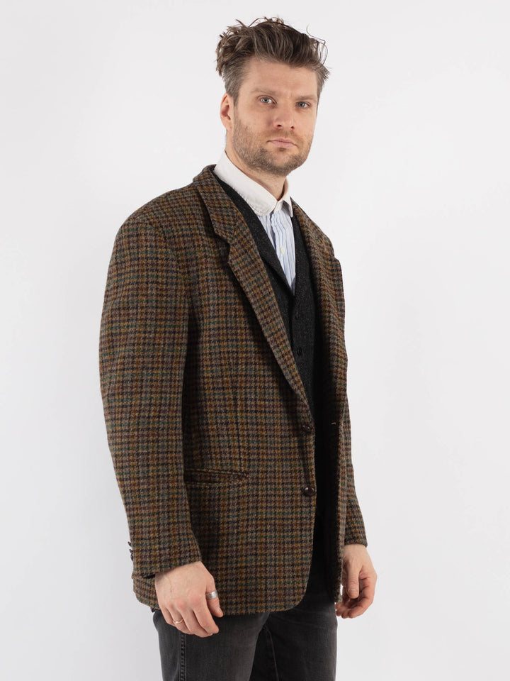 Vintage 70's Men Harris Tweed Jacket in MultiZ701