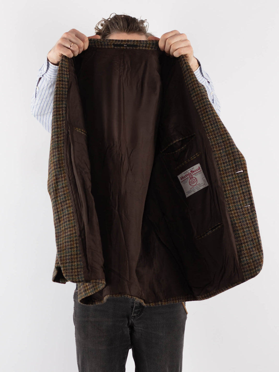 Vintage 70's Men Harris Tweed Jacket in MultiZ701