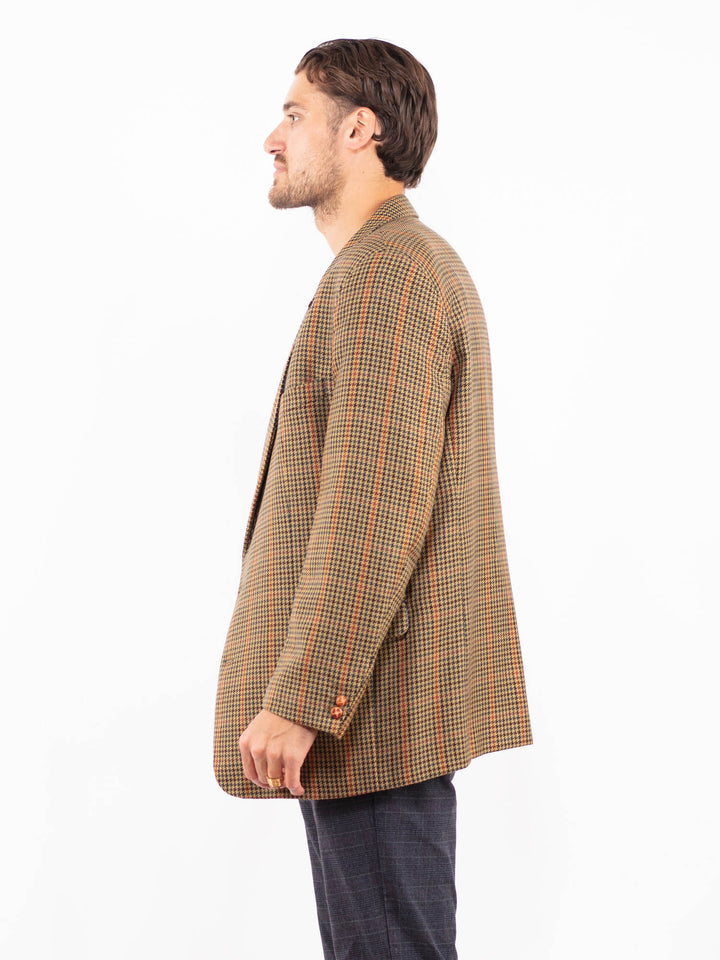 Vintage 70's Men Wool Blazer Jacket in MultiZ2185