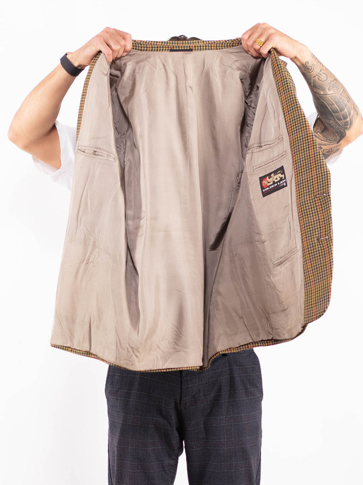 Vintage 70's Men Wool Blazer Jacket in MultiZ2185