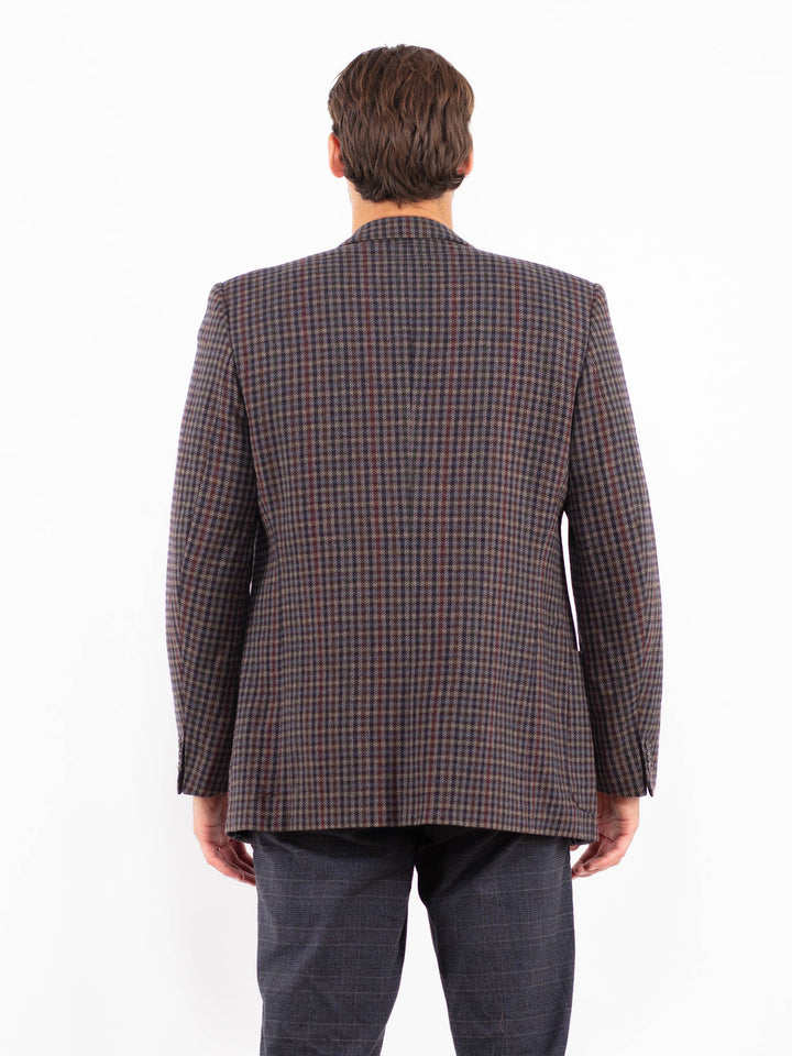 Vintage 70's Men Wool Blazer Jacket in MultiZ2202