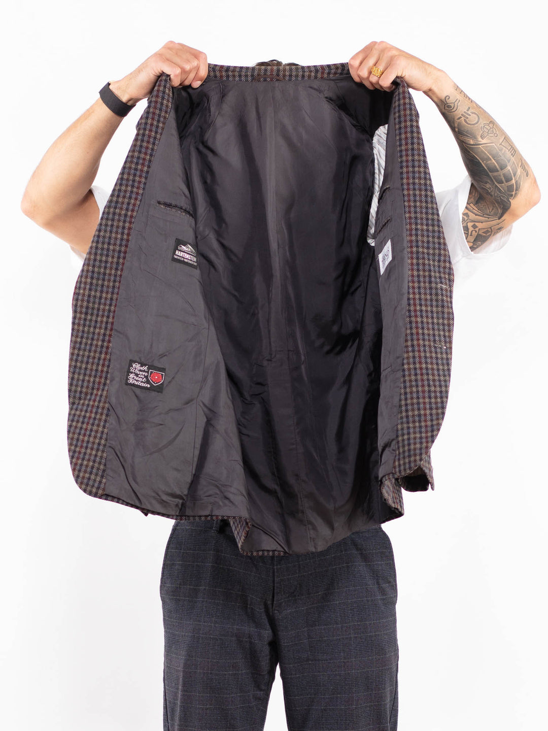 Vintage 70's Men Wool Blazer Jacket in MultiZ2202