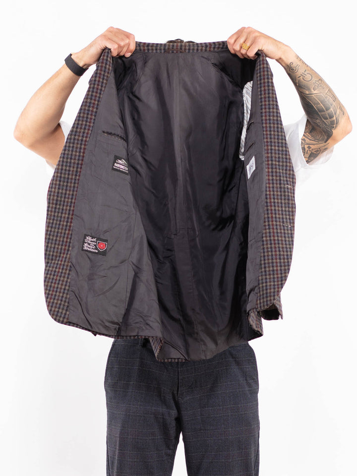 Vintage 70's Men Wool Blazer Jacket in MultiZ2202