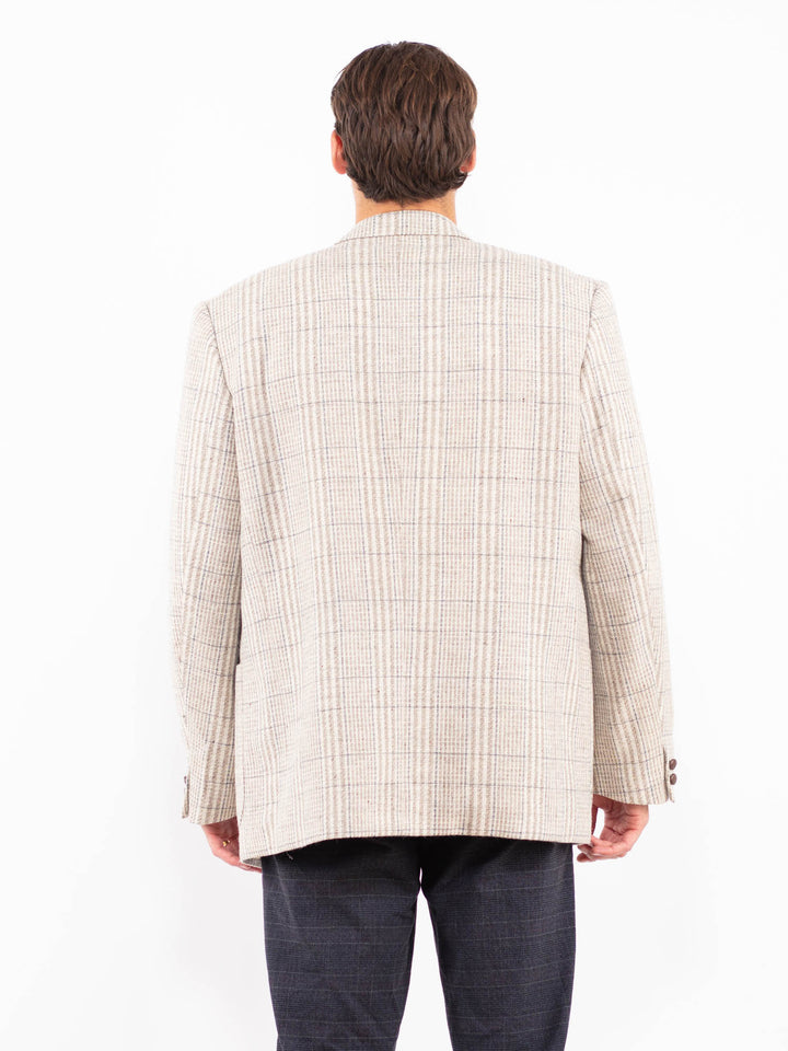 Vintage 70's Men Wool Blazer in BeigeZ2209
