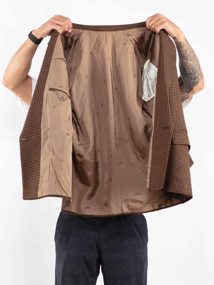 Vintage 70's Men Wool Blazer in BrownZ2213