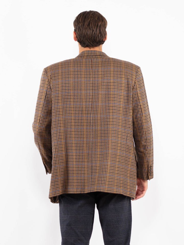 Vintage 70's Men Wool Blazer Jacket in BrownZ2217