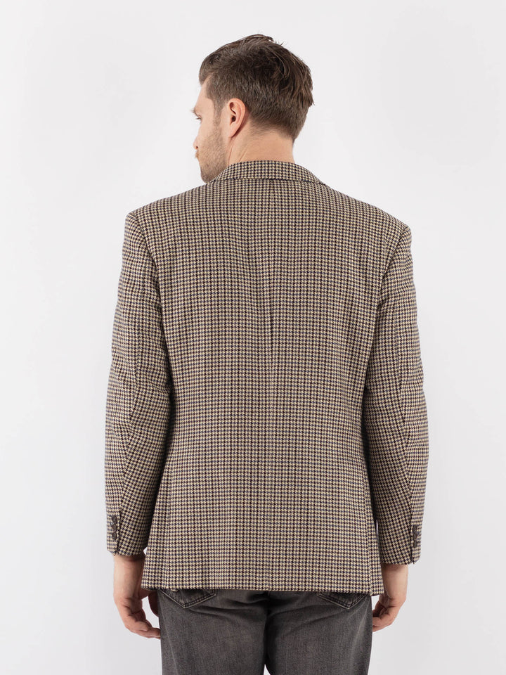 Vintage 70's Men Wool Blazer Jacket in BeigeZ0135