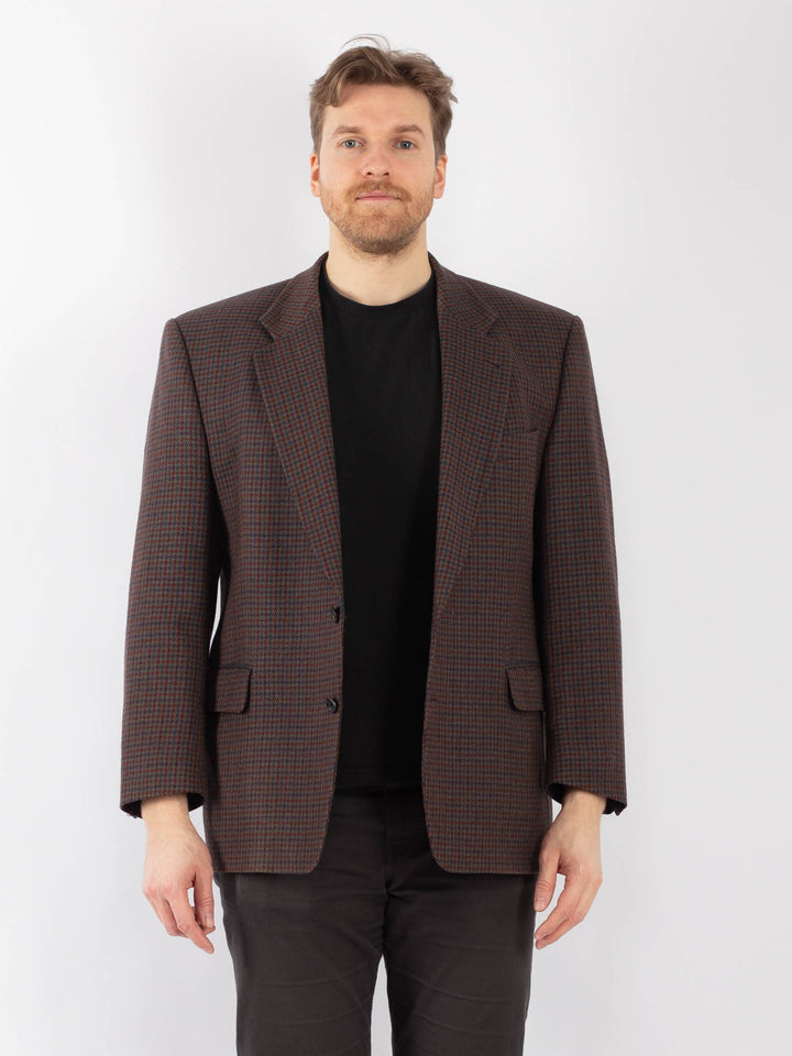 Vintage 70's Men Wool Blazer Jacket in MultiZ1321