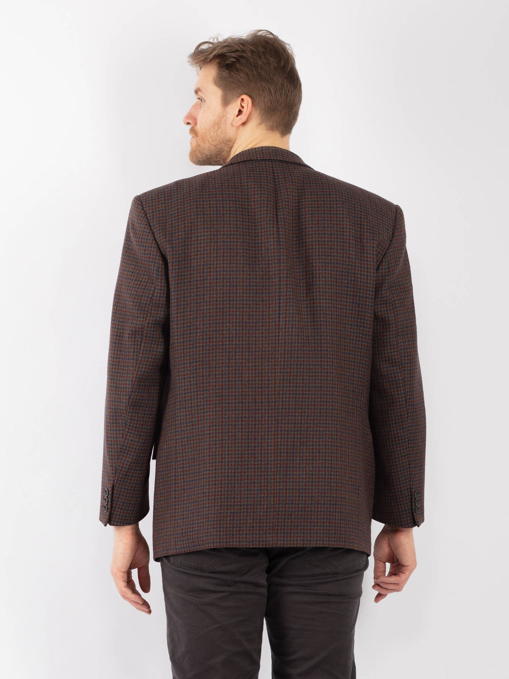 Vintage 70's Men Wool Blazer Jacket in MultiZ1321