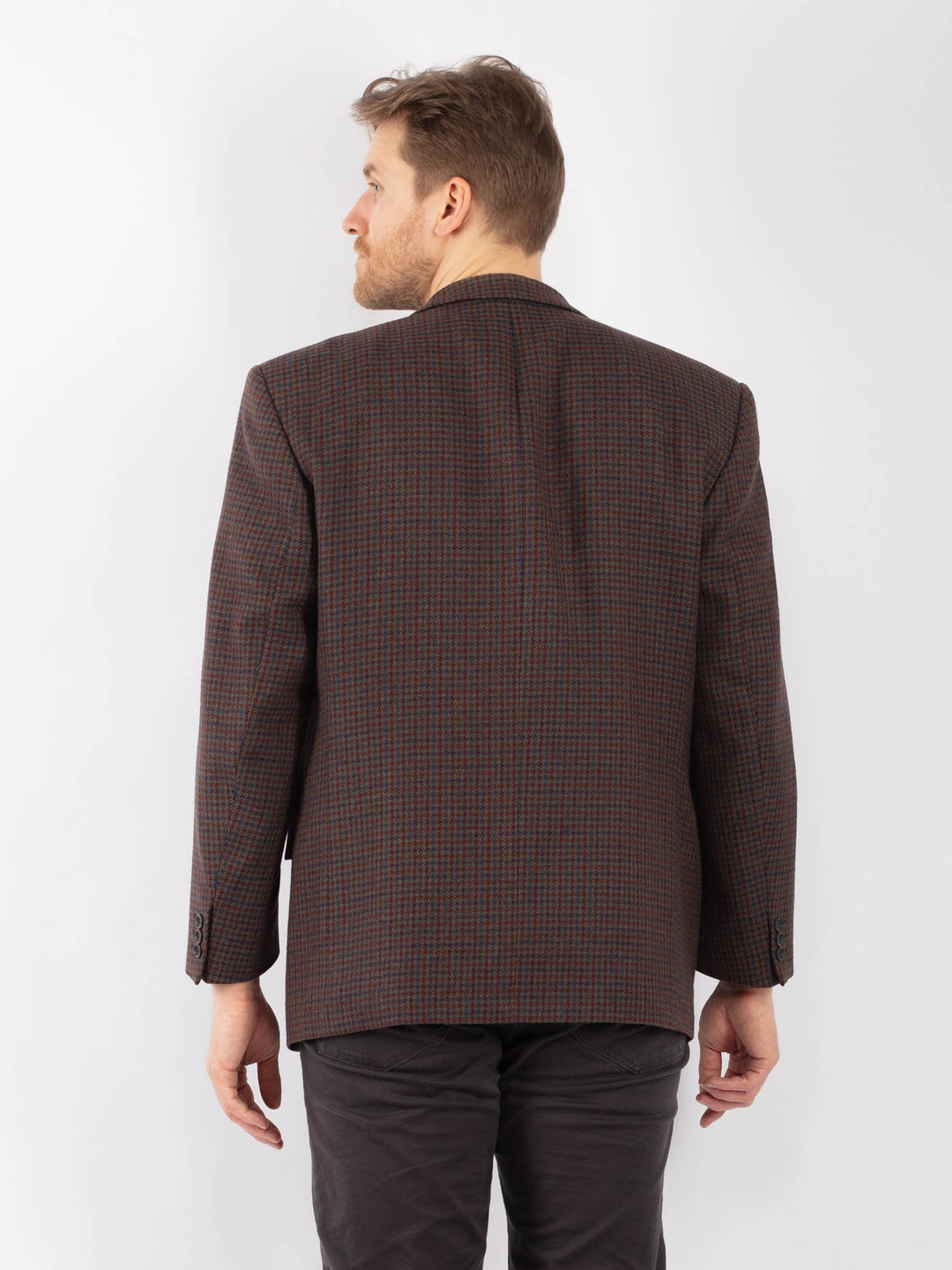 Vintage 70's Men Wool Blazer Jacket in MultiZ1321