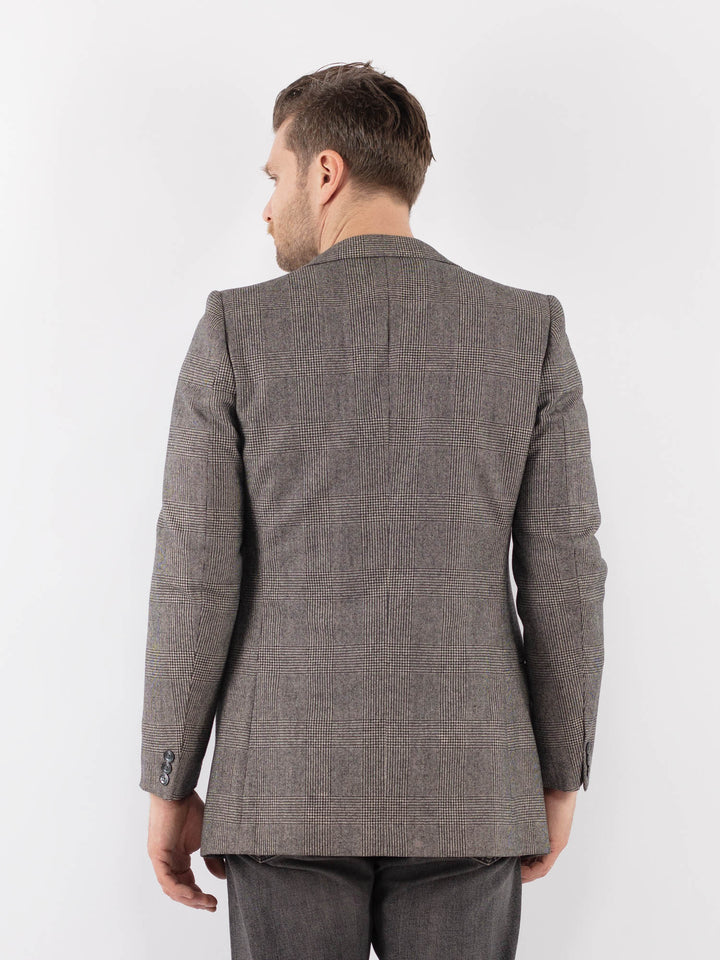 Vintage 70's Men Wool Blazer Jacket in GrayZ1052