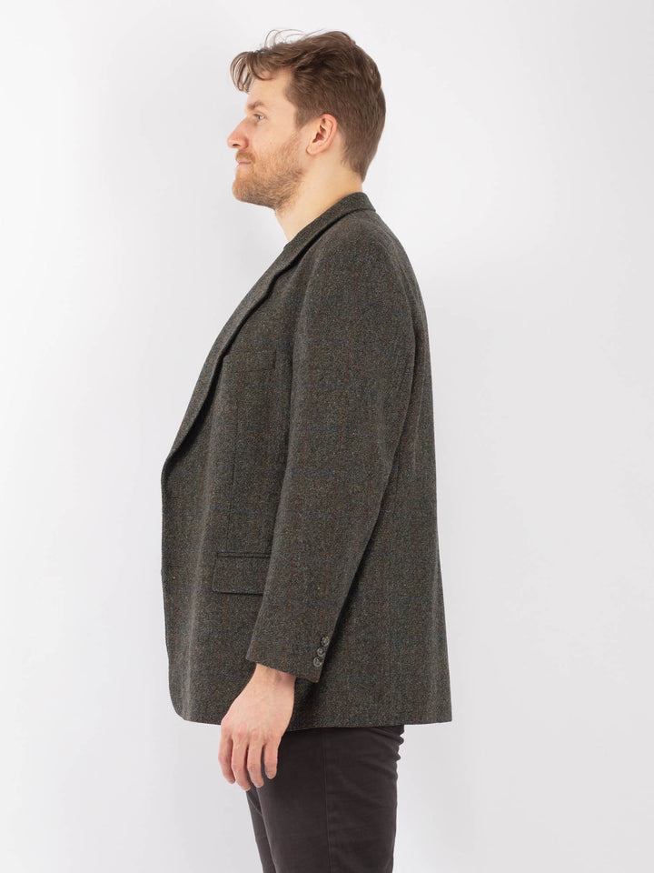 Vintage 70's Men Wool Blazer Jacket in GreenZ1327