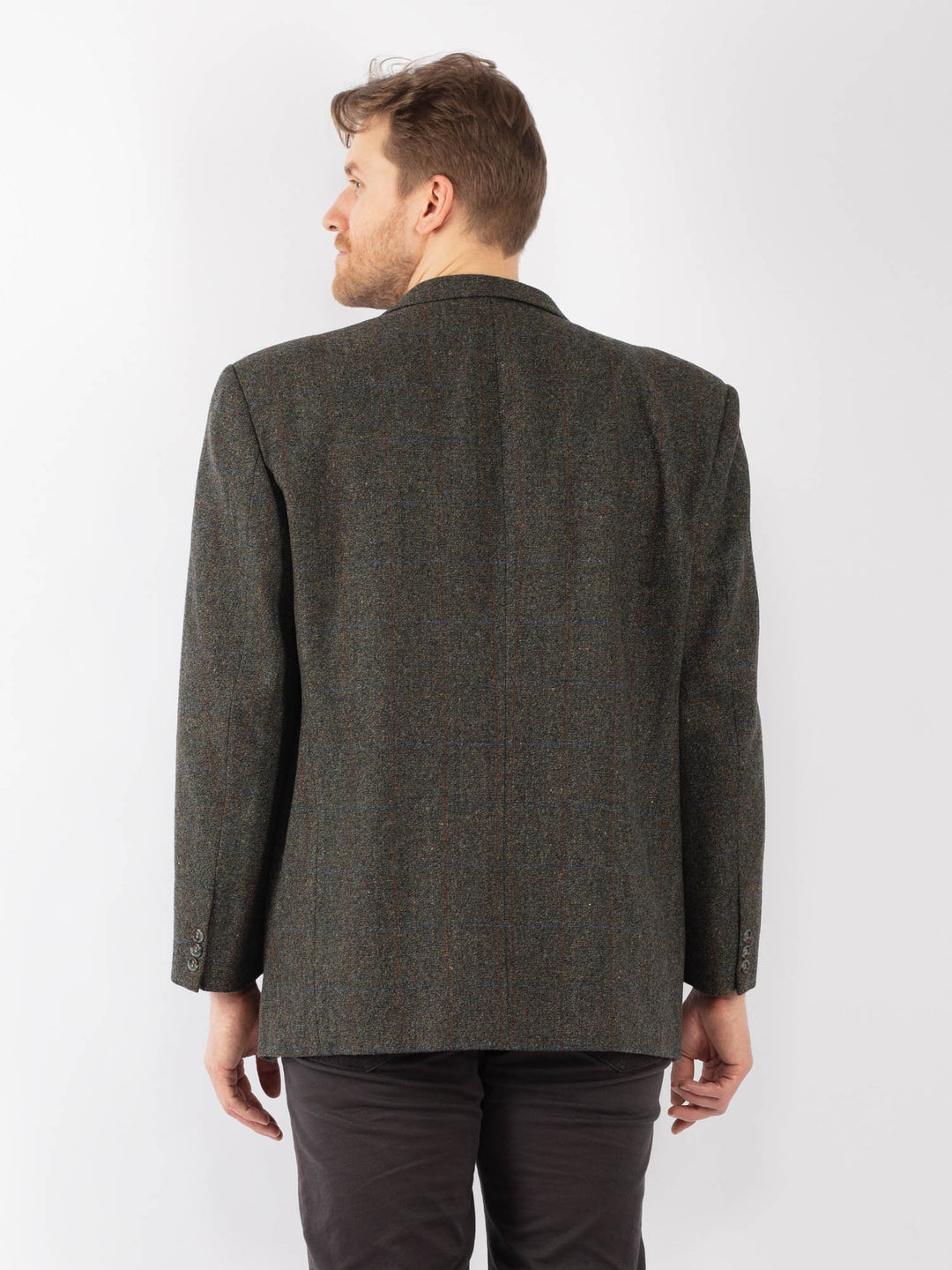 Vintage 70's Men Wool Blazer Jacket in GreenZ1327