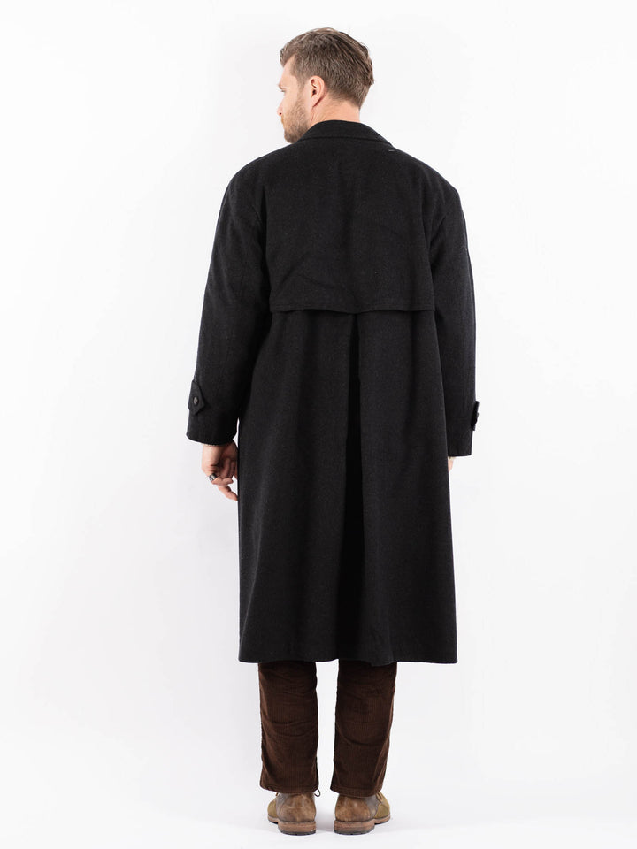 Vintage 70's Men Wool Blend Coat in GrayZ1602