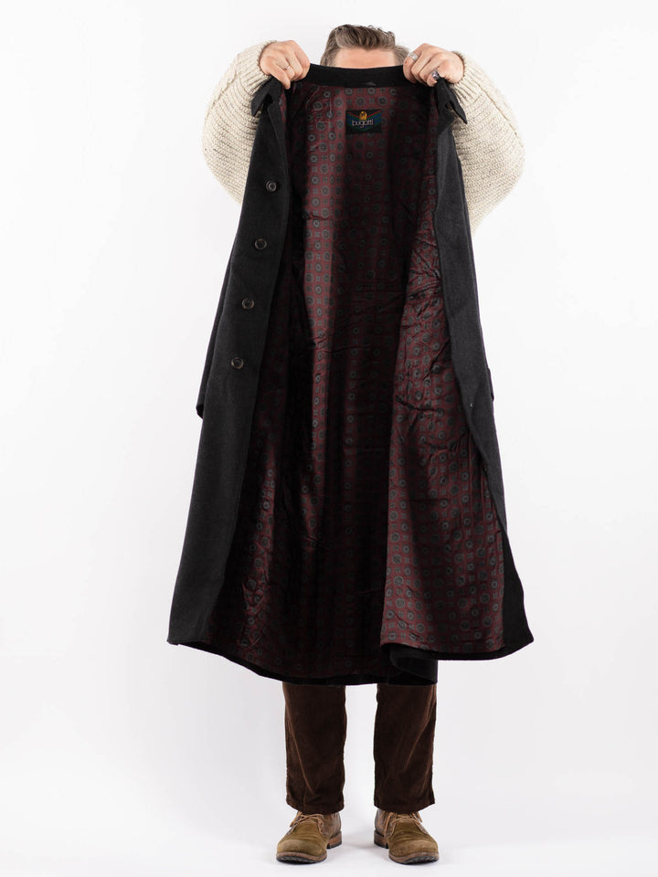 Vintage 70's Men Wool Blend Coat in GrayZ1602