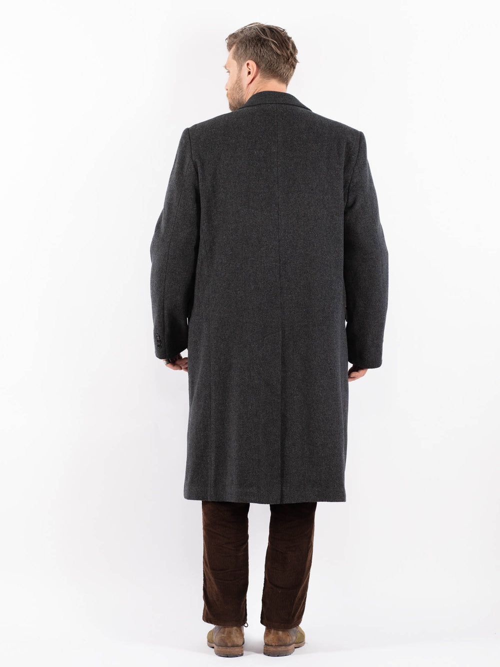Vintage 70's Men Wool Coat in GrayZ1631