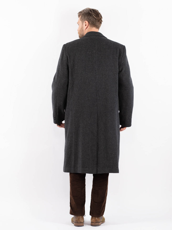 Vintage 70's Men Wool Coat in GrayZ1631