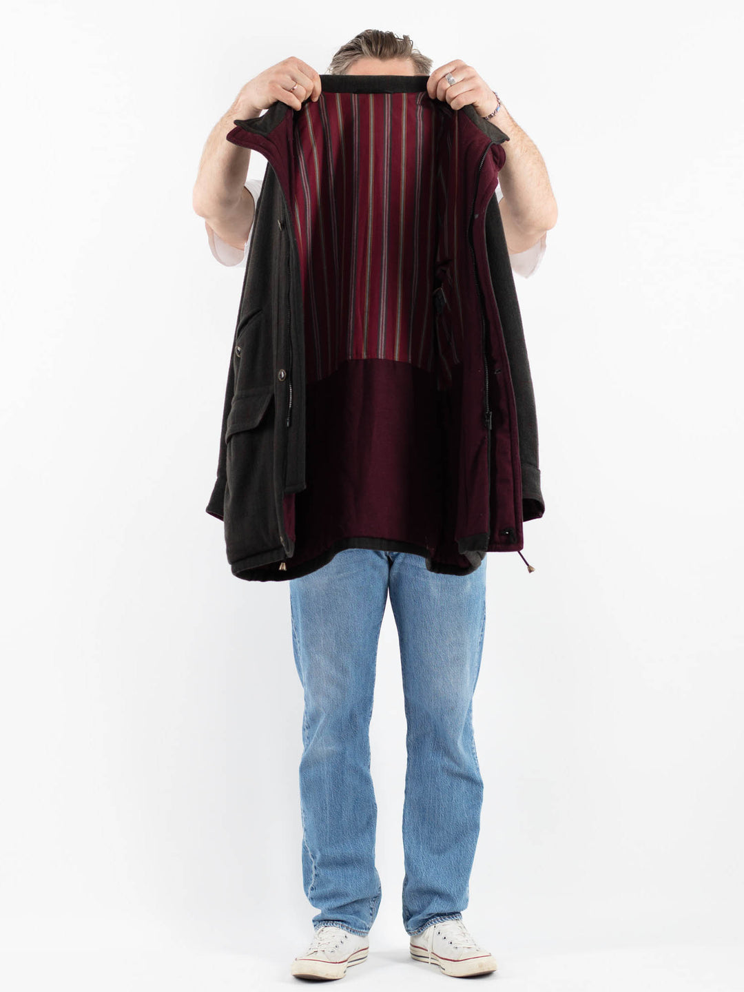 Vintage 70's Men Wool Blend in GreenZ1768