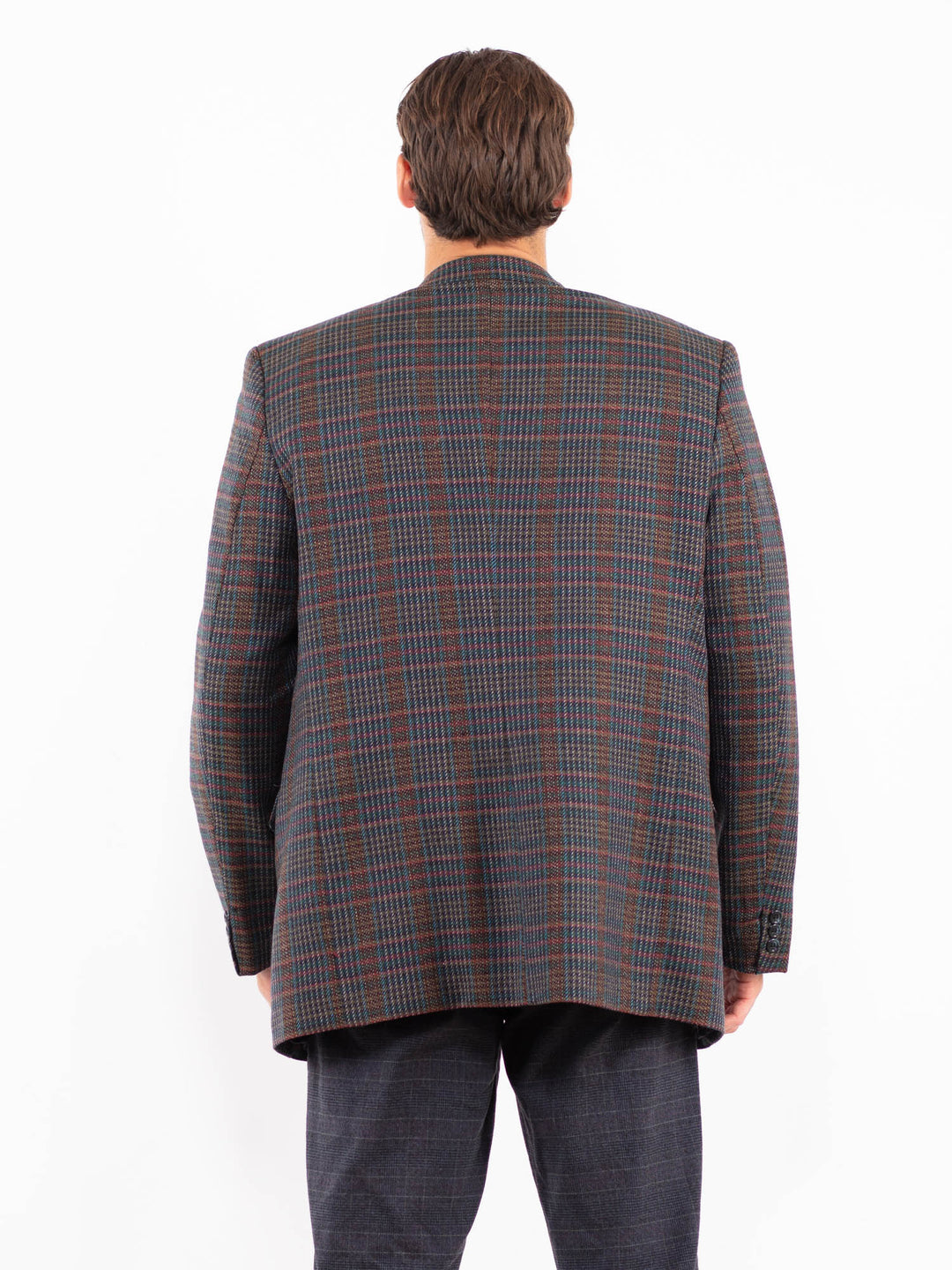 Vintage 70's Men Wool Blazer Jacket in Multi