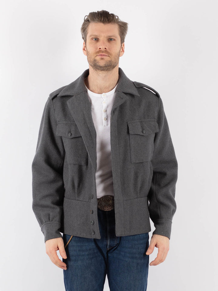 Vintage 70's Men Wool Jacket in GrayZ1186