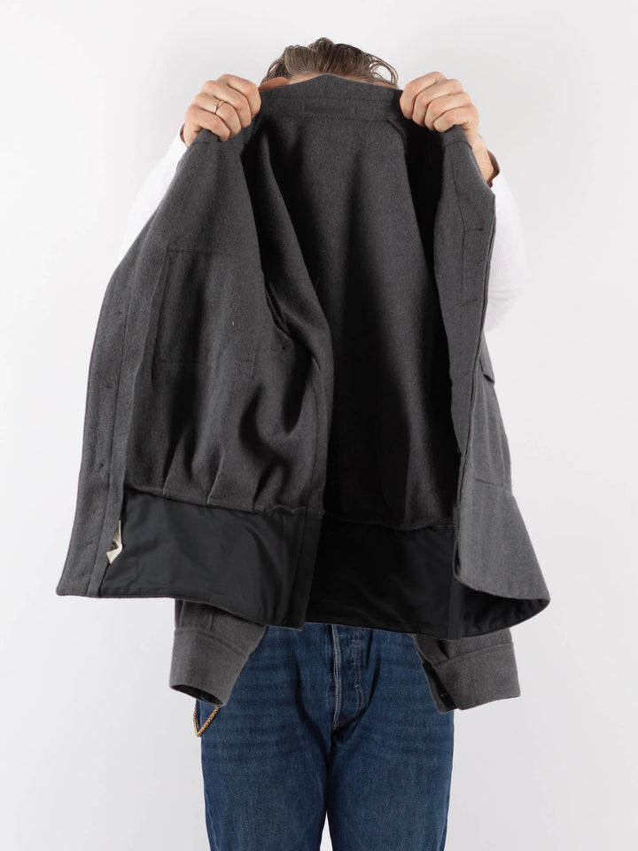 Vintage 70's Men Wool Jacket in GrayZ1186