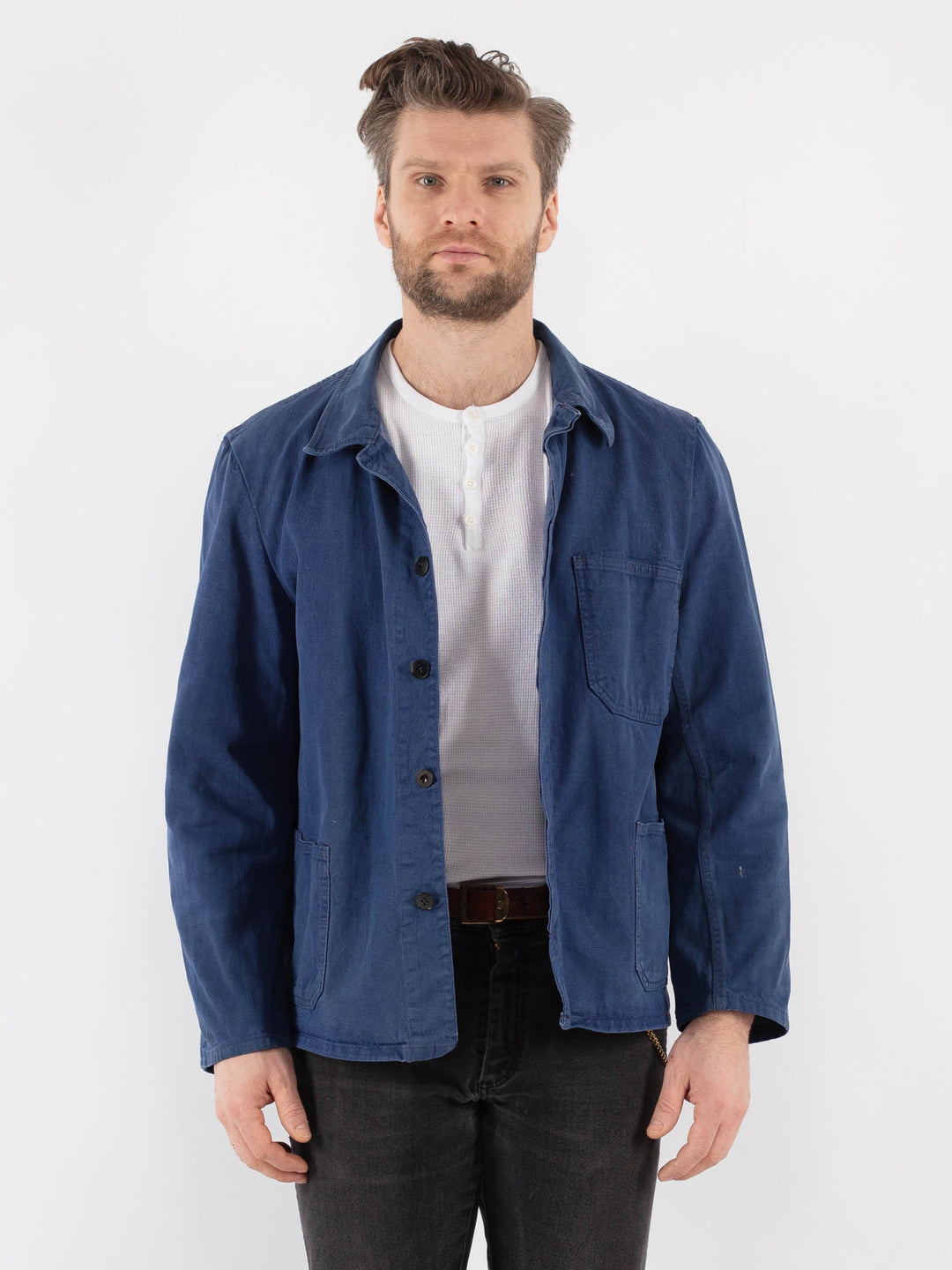 Vintage 70's Men Work Jacket in BlueZ848