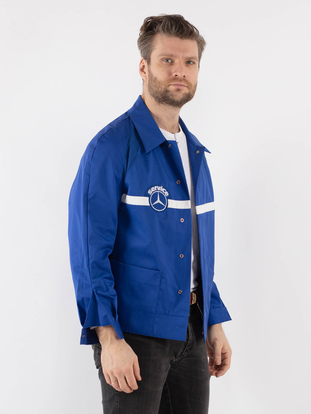 Vintage 70's Men Work Jacket in Blue