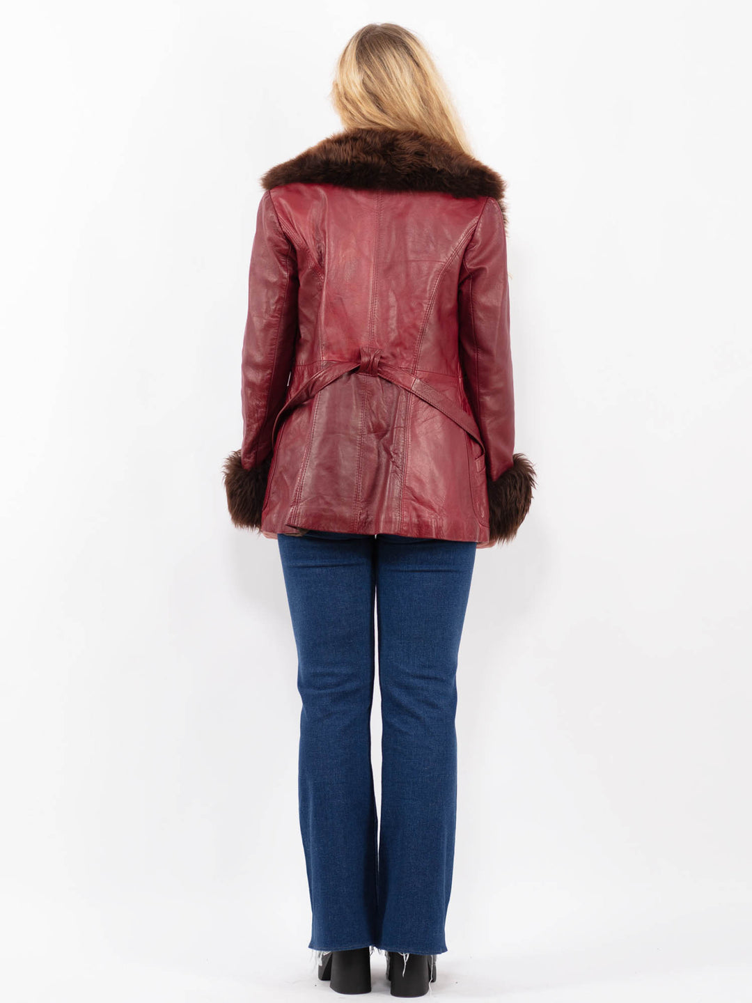 Vintage 70's Women Leather in RedA0470