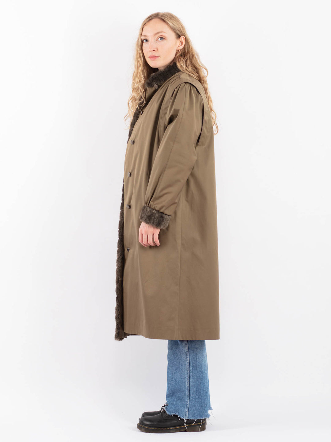 Vintage 70's Women Mac Coat in BrownV9444