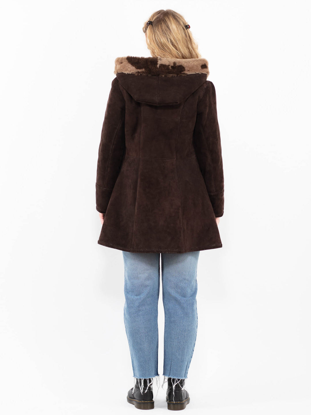 Vintage 70's Women Sheepskin Coat in BrownA0247