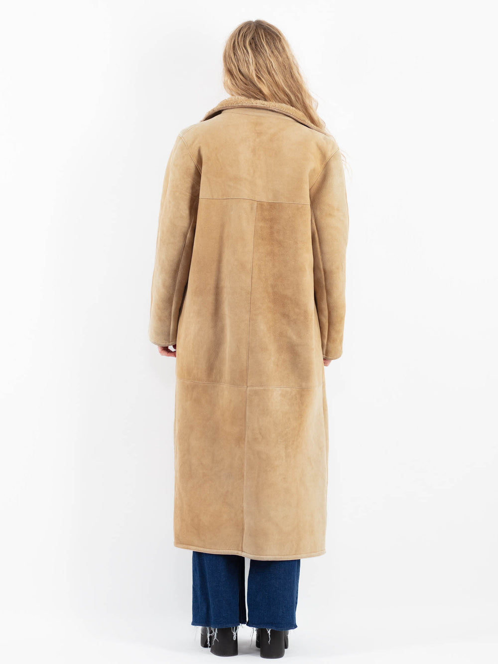 Vintage 70's Women Sheepskin Coat in BeigeV9850