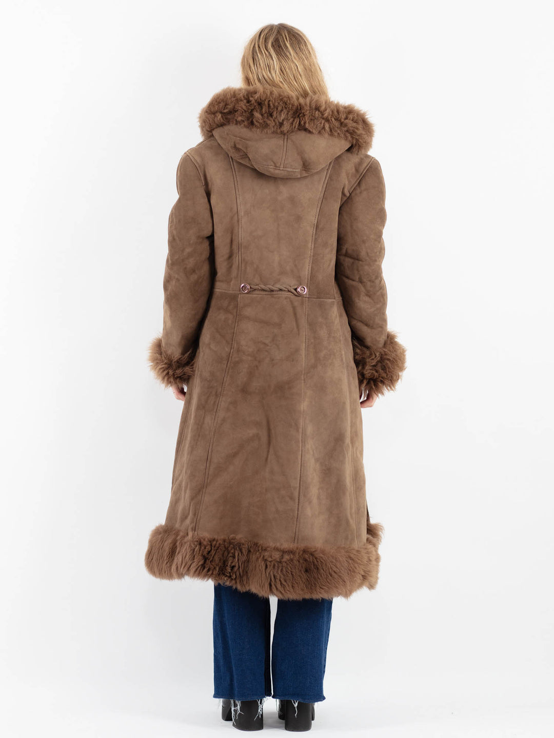 Vintage 70's Women Sheepskin Coat in BrownV9861