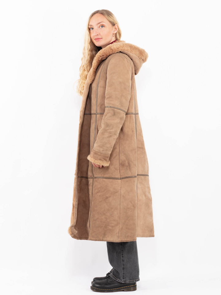 Vintage 70's Women Sheepskin Coat in BeigeA0610