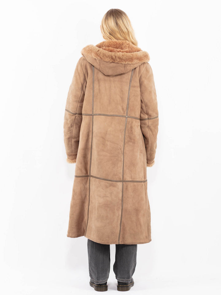Vintage 70's Women Sheepskin Coat in BeigeA0610