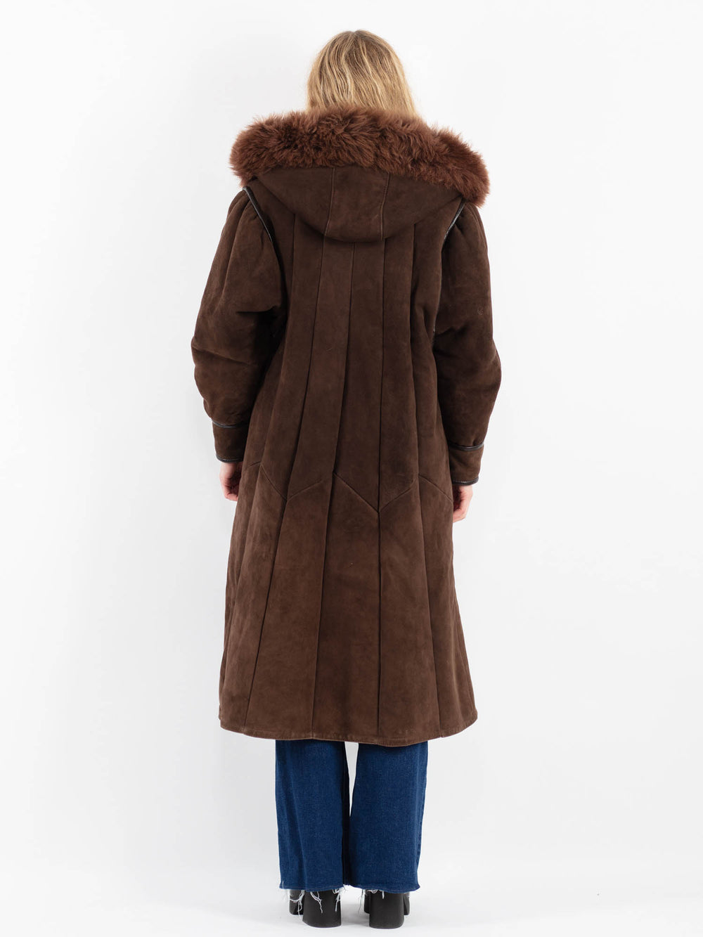 Vintage 70's Women Sheepskin Coat in BrownV9875