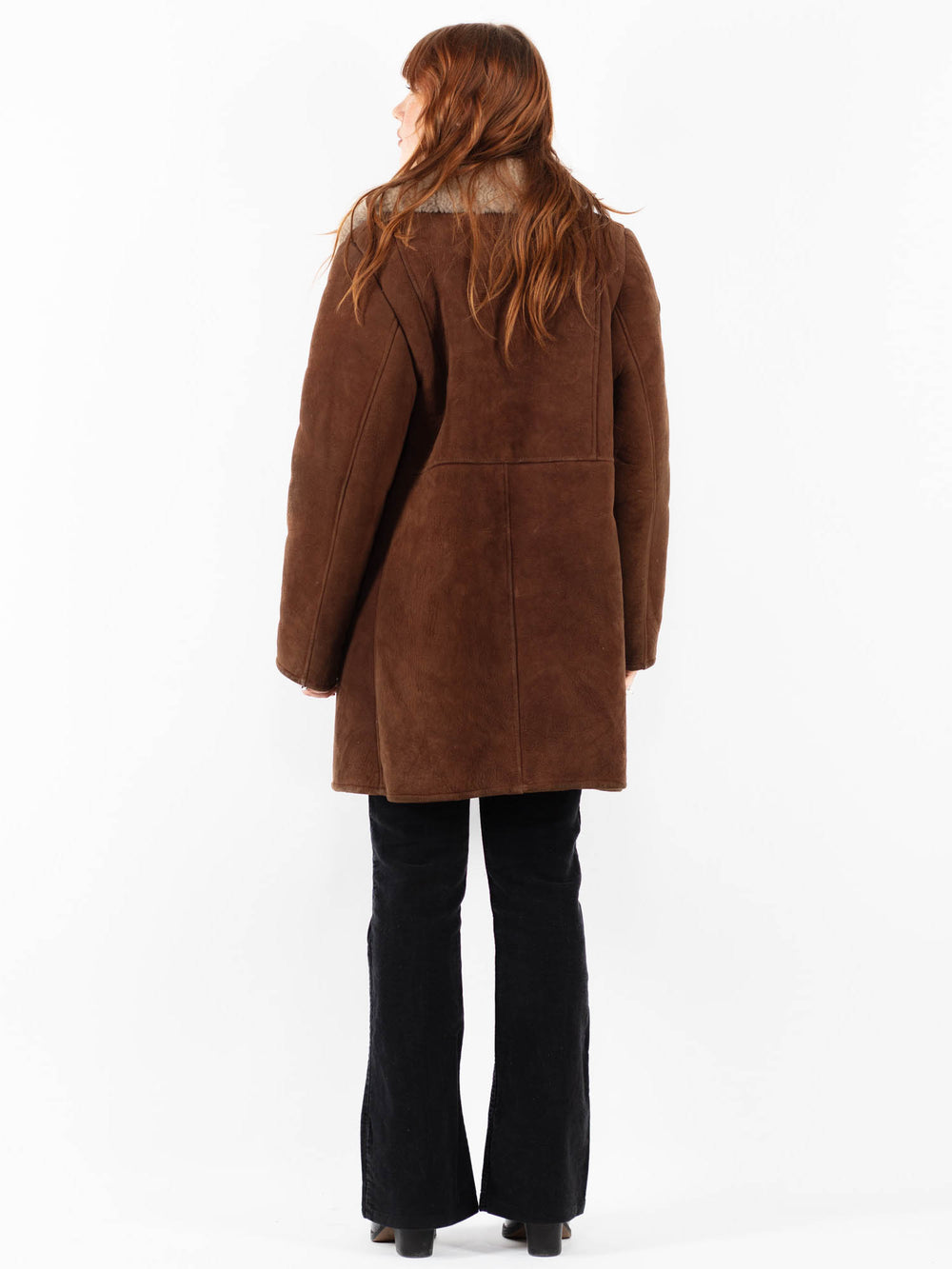 Vintage 70's Women Sheepskin Coat in BrownV9778