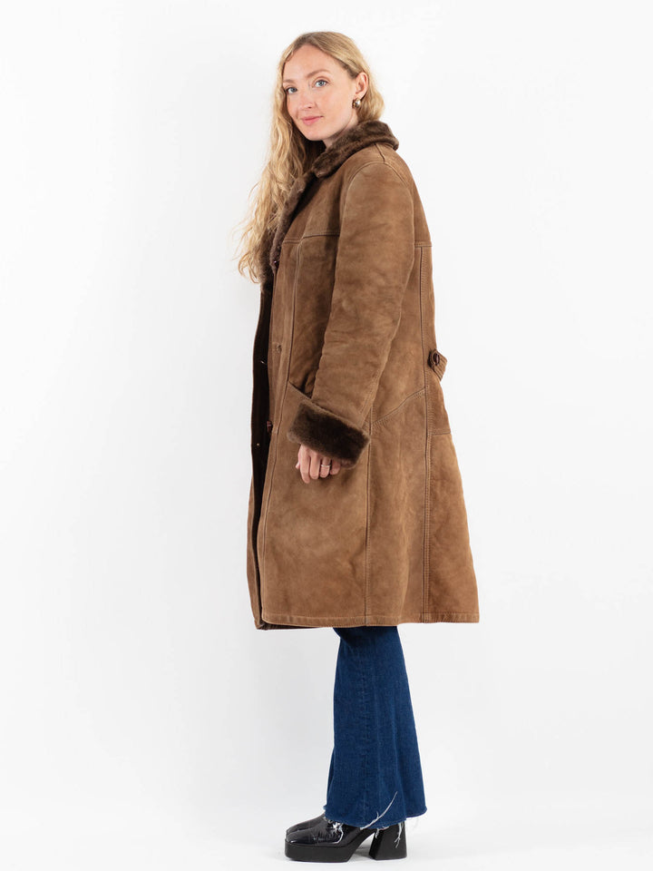 Vintage 70's Women Sheepskin in BrownV9885