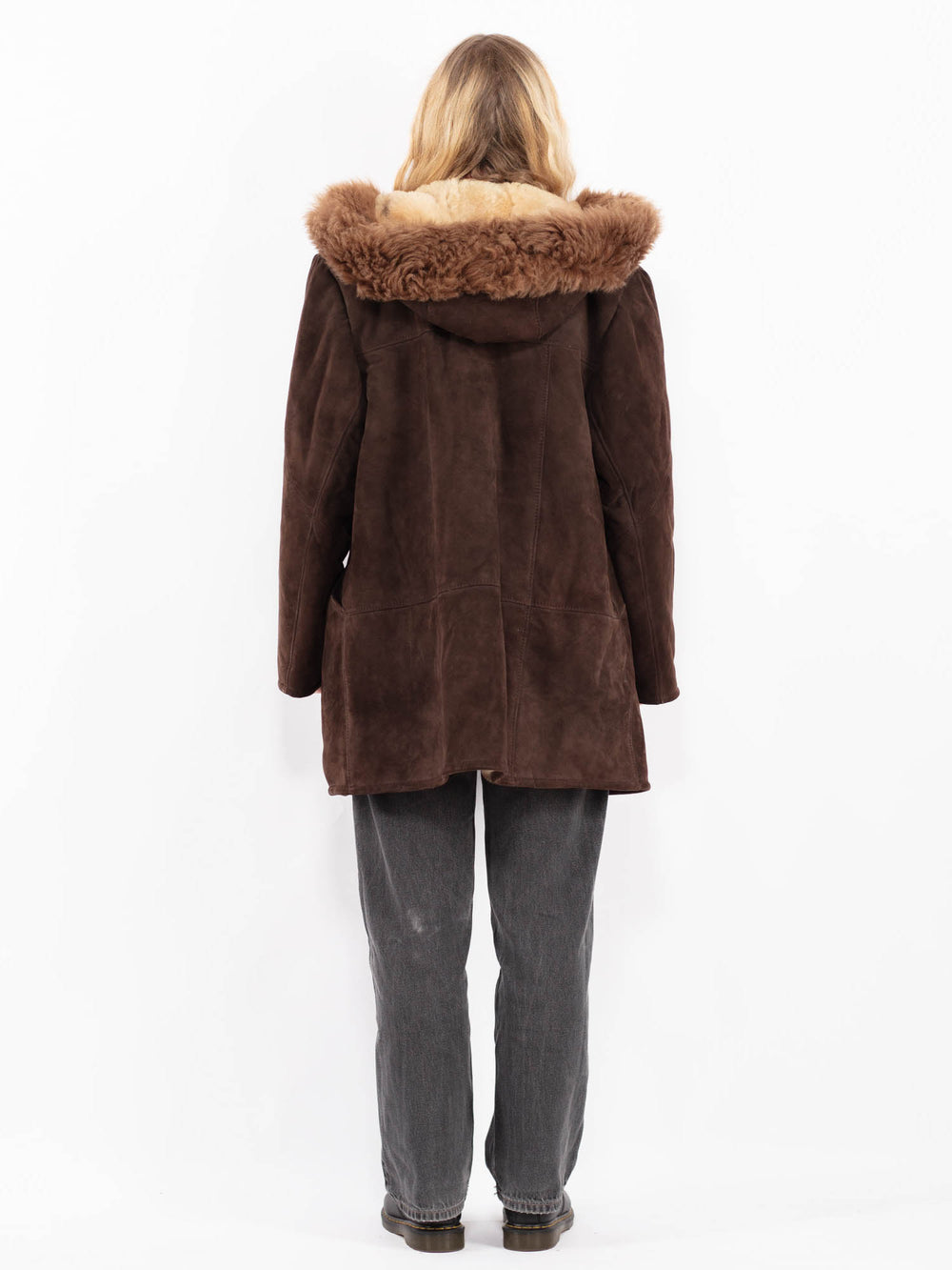 Vintage 70's Women Sheepskin Coat in BrownA0655