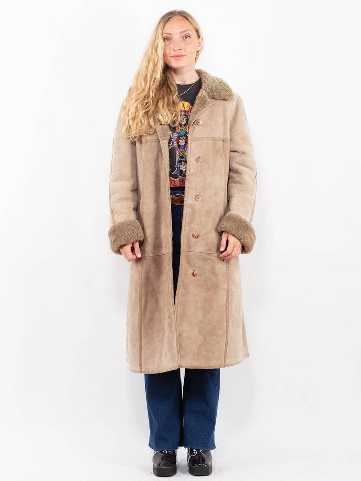 Vintage 70's Women Sheepskin in BeigeA0415