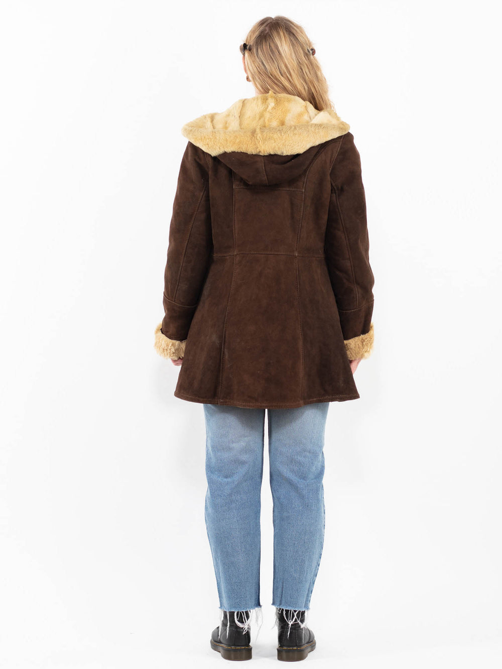 Vintage 70's Women Sheepskin Coat in BrownA0319