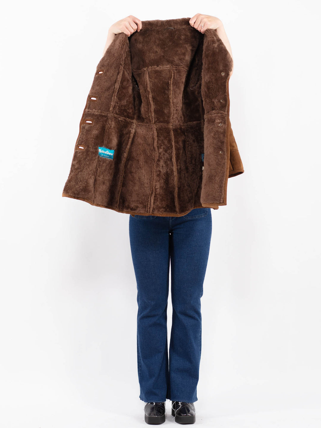 Vintage 70's Women Sheepskin Coat in BrownA0426
