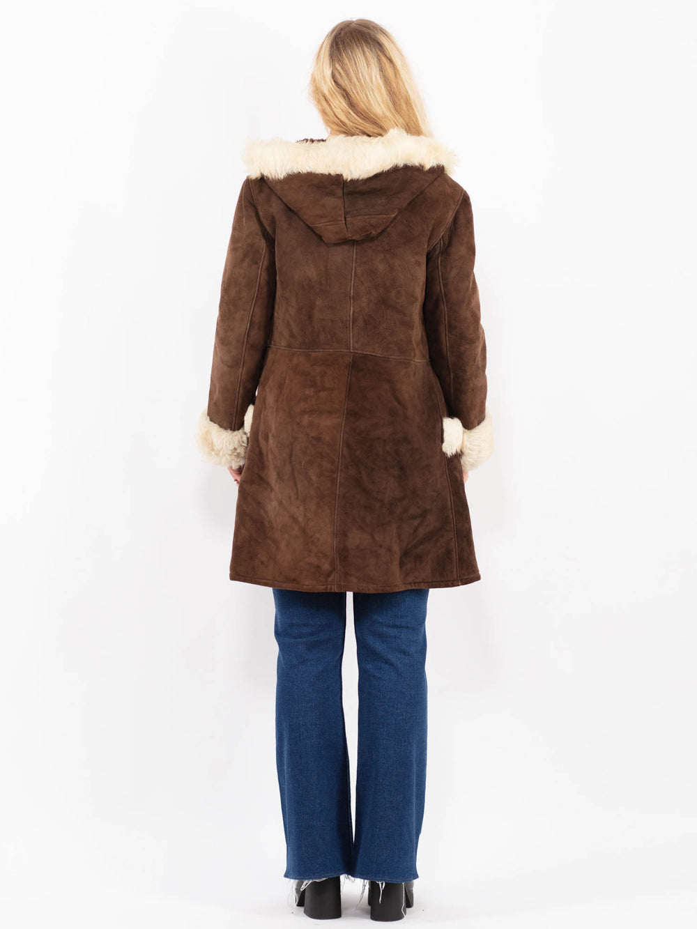 Vintage 70's Women Sheepskin Coat in BrownA0430