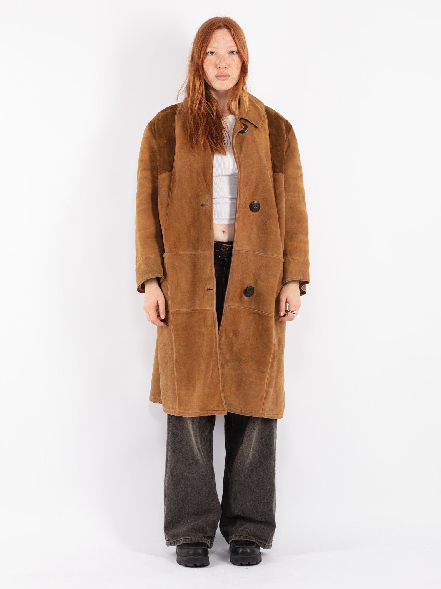 Online Vintage Store Vintage 70's Women Sheepskin Coat in Brown