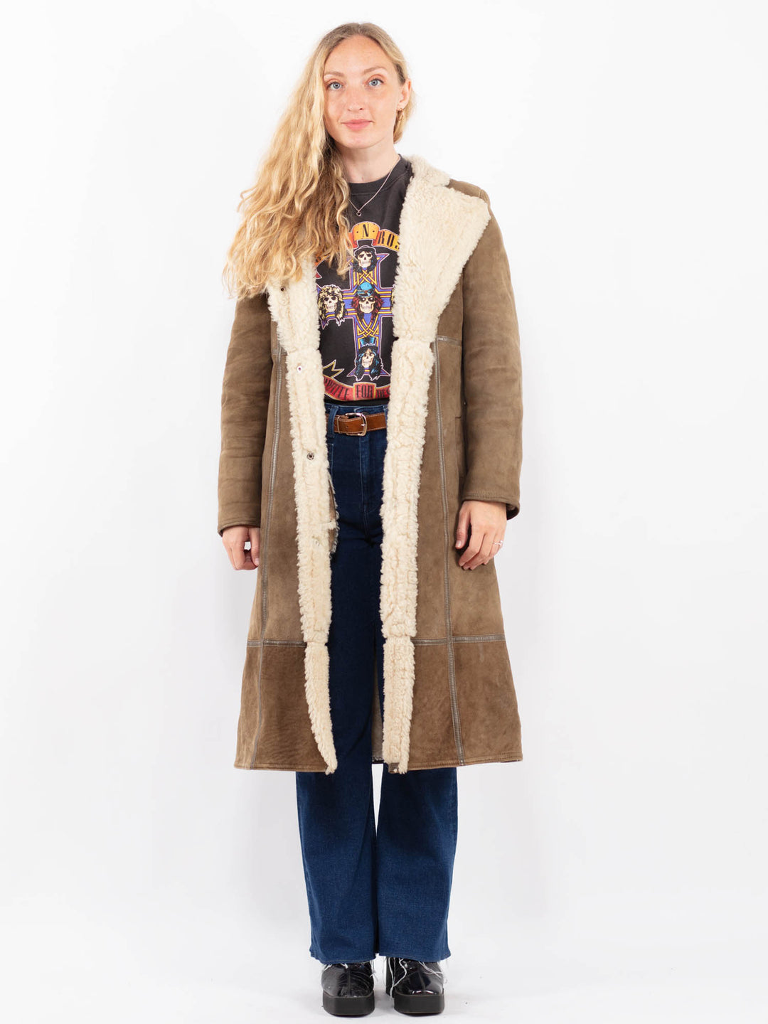 Vintage 70's Women Sheepskin in BrownA0471