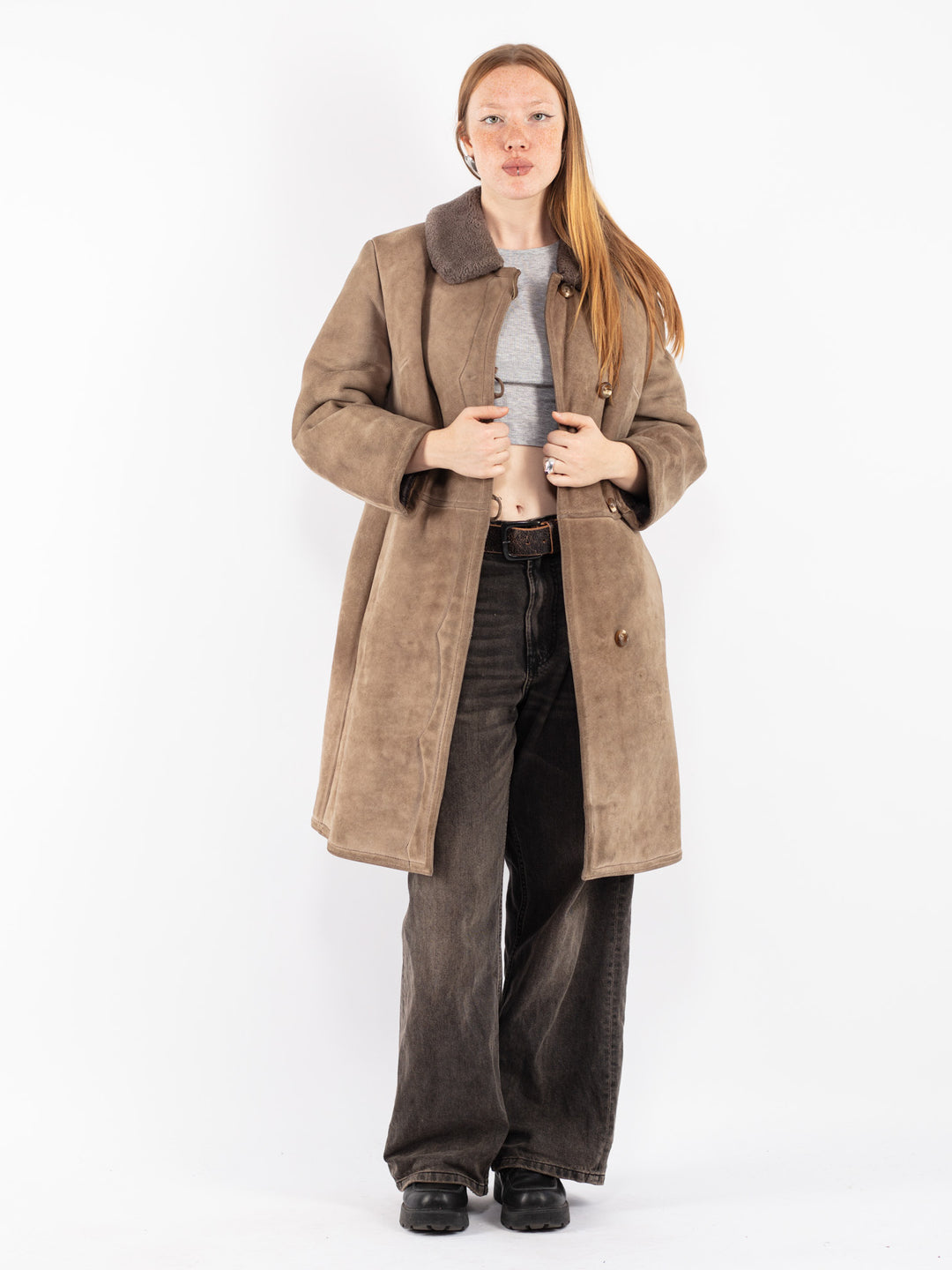 Vintage 70's Women Sheepskin Coat in