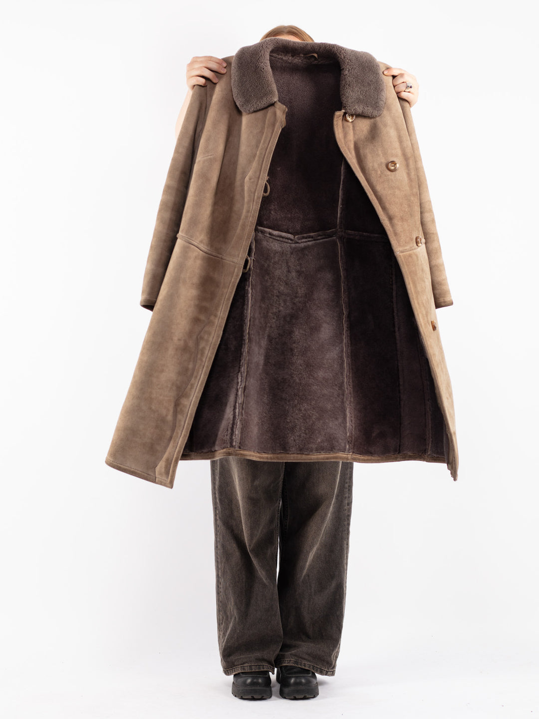 Vintage 70's Women Sheepskin Coat in